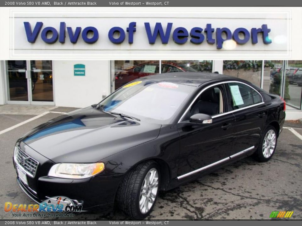 2008 Volvo S80 V8 AWD Black / Anthracite Black Photo #1