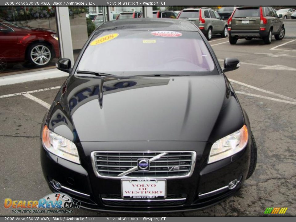 2008 Volvo S80 V8 AWD Black / Anthracite Black Photo #2