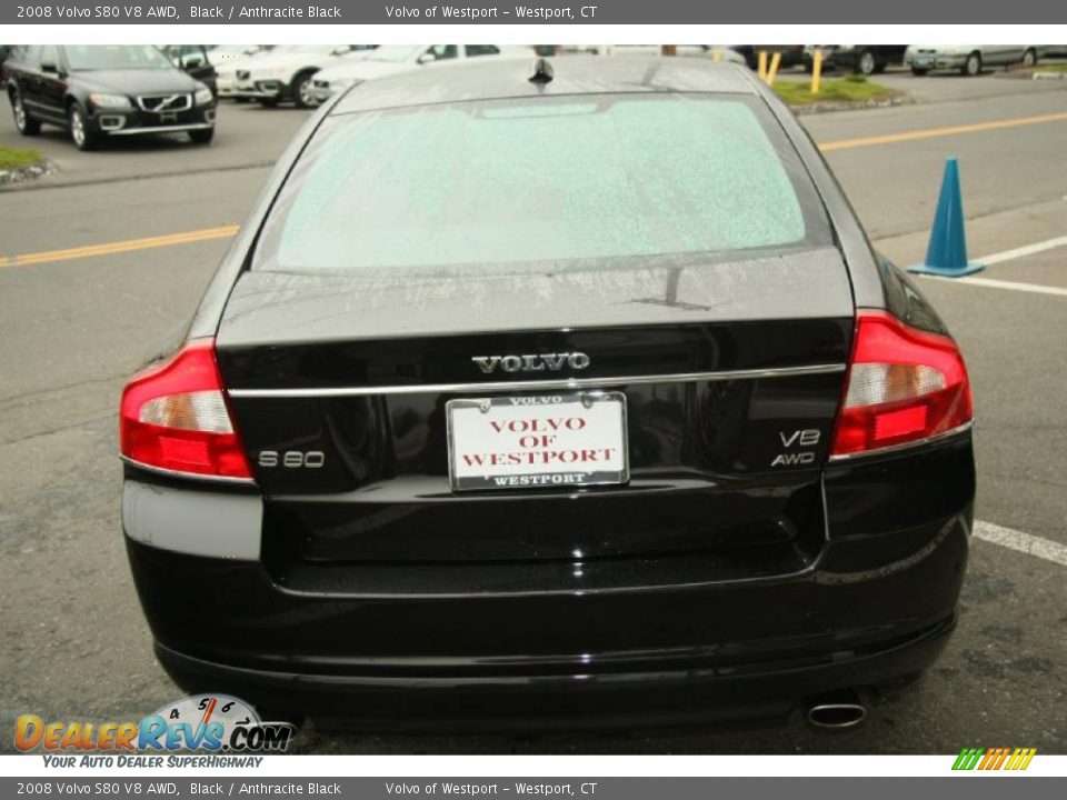 2008 Volvo S80 V8 AWD Black / Anthracite Black Photo #7