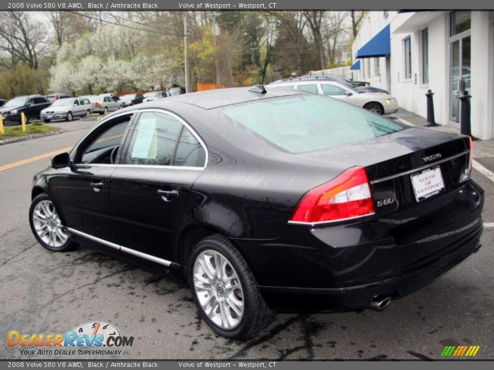2008 Volvo S80 V8 AWD Black / Anthracite Black Photo #9