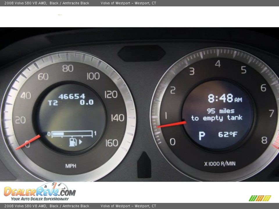 2008 Volvo S80 V8 AWD Gauges Photo #18