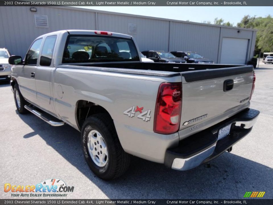 Light Pewter Metallic 2003 Chevrolet Silverado 1500 LS Extended Cab 4x4 Photo #3