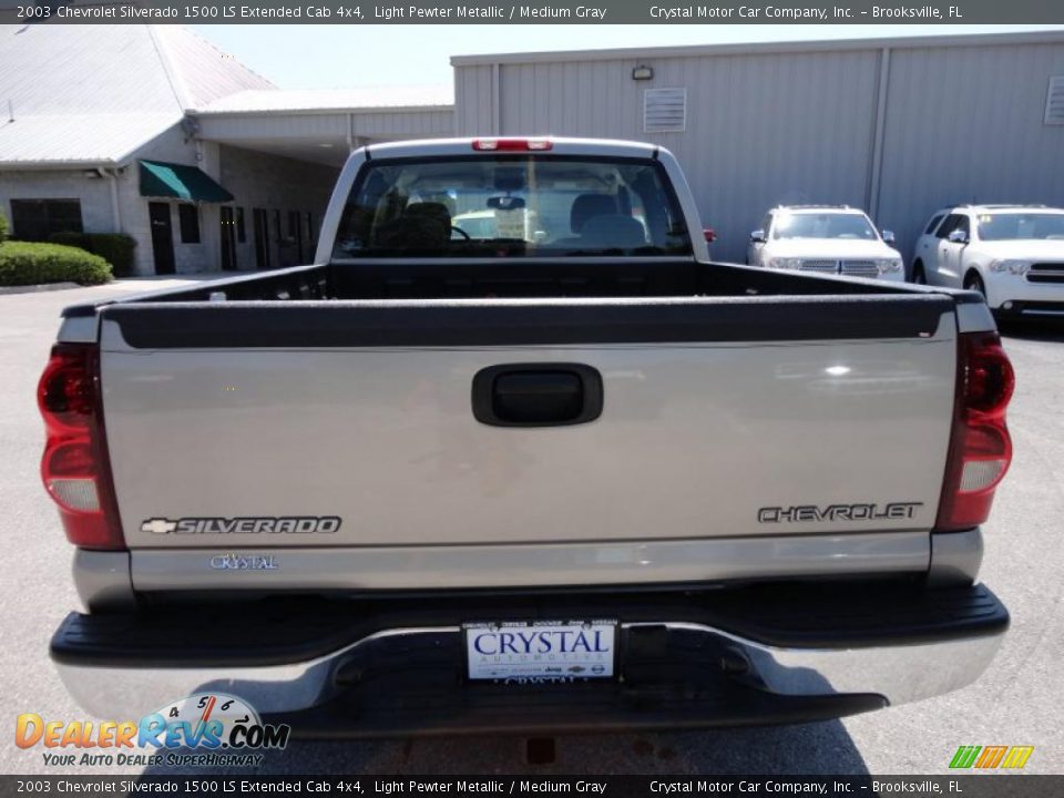 2003 Chevrolet Silverado 1500 LS Extended Cab 4x4 Light Pewter Metallic / Medium Gray Photo #7