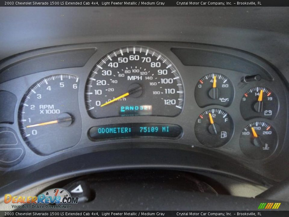 2003 Chevrolet Silverado 1500 LS Extended Cab 4x4 Gauges Photo #25