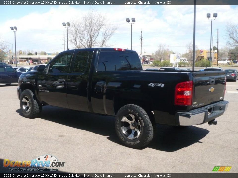 2008 Chevrolet Silverado 1500 LS Extended Cab 4x4 Black / Dark Titanium Photo #4