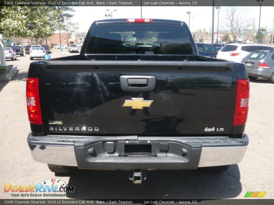 2008 Chevrolet Silverado 1500 LS Extended Cab 4x4 Black / Dark Titanium Photo #5