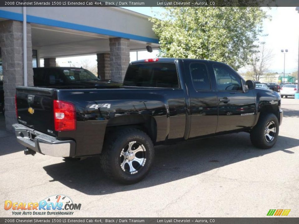 2008 Chevrolet Silverado 1500 LS Extended Cab 4x4 Black / Dark Titanium Photo #6