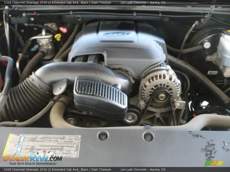 2008 Chevrolet Silverado 1500 LS Extended Cab 4x4 5.3 Liter OHV 16-Valve Vortec V8 Engine Photo #18