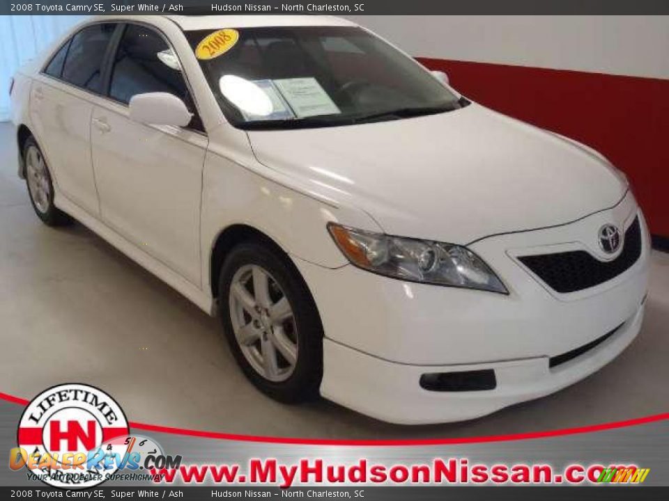 2008 Toyota Camry SE Super White / Ash Photo #1