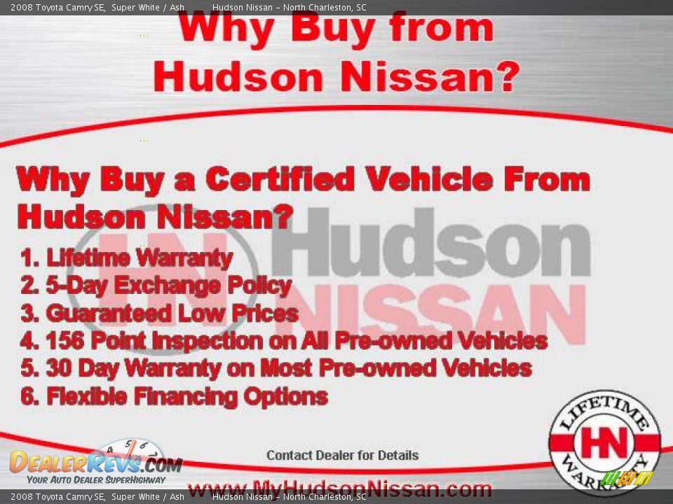 2008 Toyota Camry SE Super White / Ash Photo #2