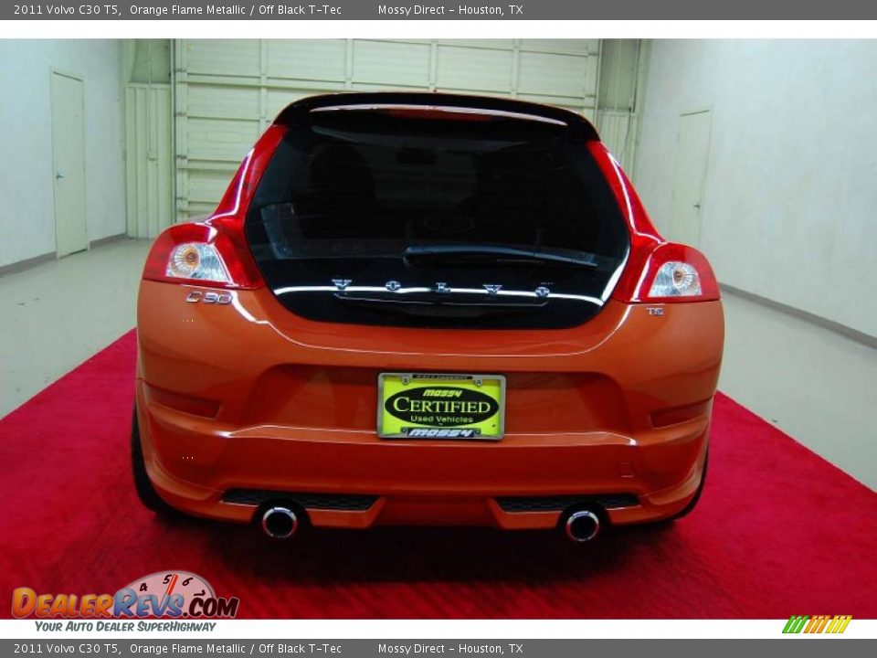 2011 Volvo C30 T5 Orange Flame Metallic / Off Black T-Tec Photo #5