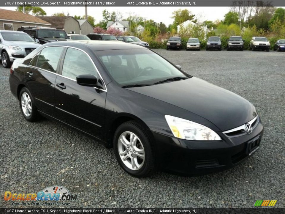 2007 Honda Accord EX-L Sedan Nighthawk Black Pearl / Black Photo #4