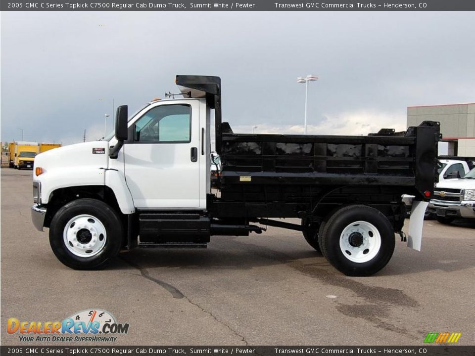 Summit White 2005 GMC C Series Topkick C7500 Regular Cab Dump Truck Photo #4