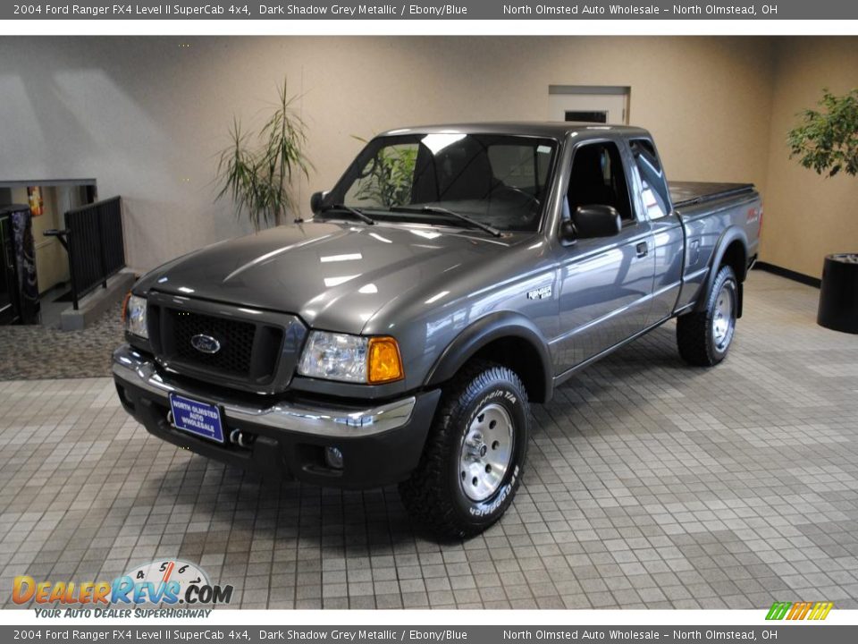 2004 Ford Ranger FX4 Level II SuperCab 4x4 Dark Shadow Grey Metallic / Ebony/Blue Photo #3