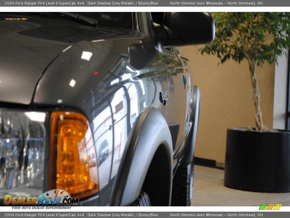 2004 Ford Ranger FX4 Level II SuperCab 4x4 Dark Shadow Grey Metallic / Ebony/Blue Photo #4