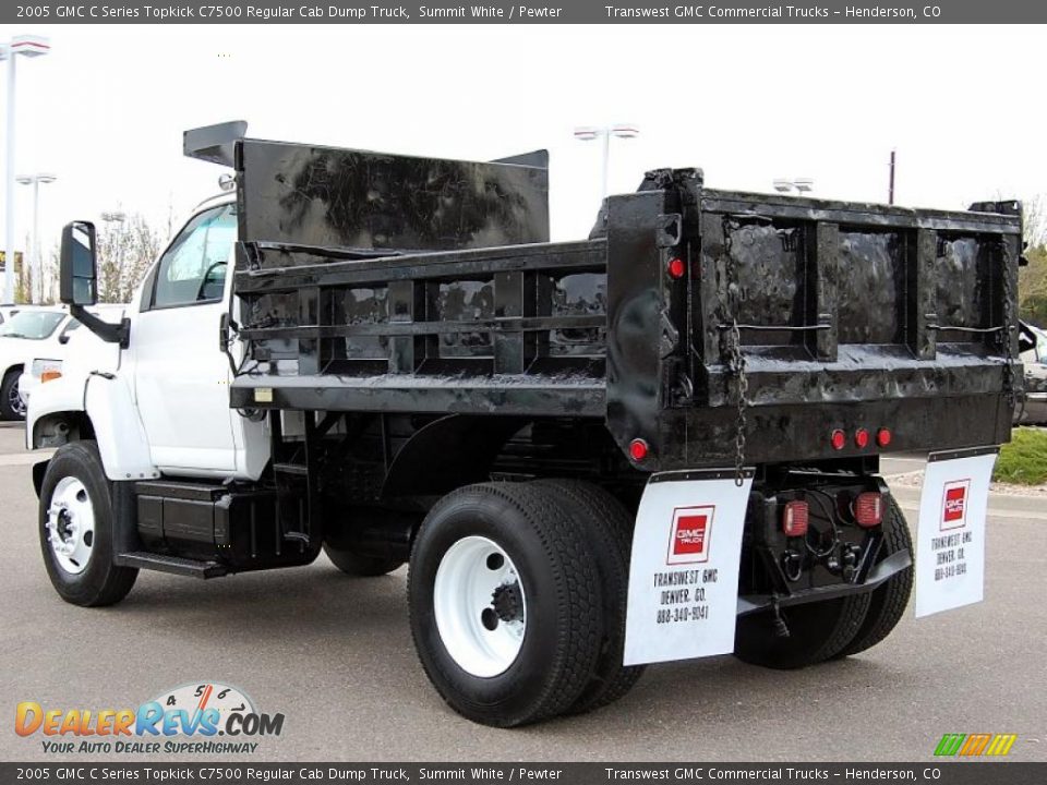 2005 GMC C Series Topkick C7500 Regular Cab Dump Truck Summit White / Pewter Photo #7