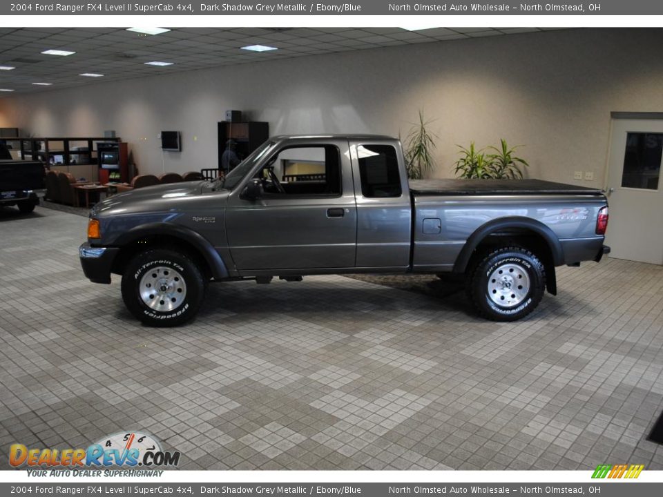 2004 Ford Ranger FX4 Level II SuperCab 4x4 Dark Shadow Grey Metallic / Ebony/Blue Photo #5