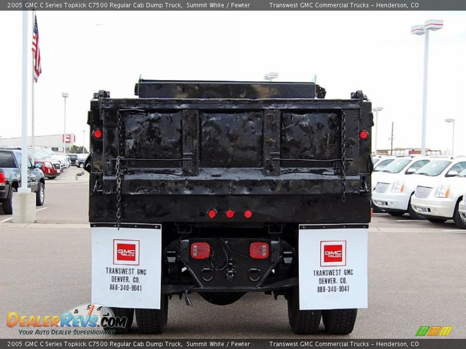 2005 GMC C Series Topkick C7500 Regular Cab Dump Truck Summit White / Pewter Photo #8