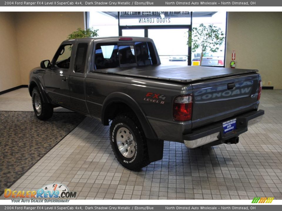 2004 Ford Ranger FX4 Level II SuperCab 4x4 Dark Shadow Grey Metallic / Ebony/Blue Photo #6