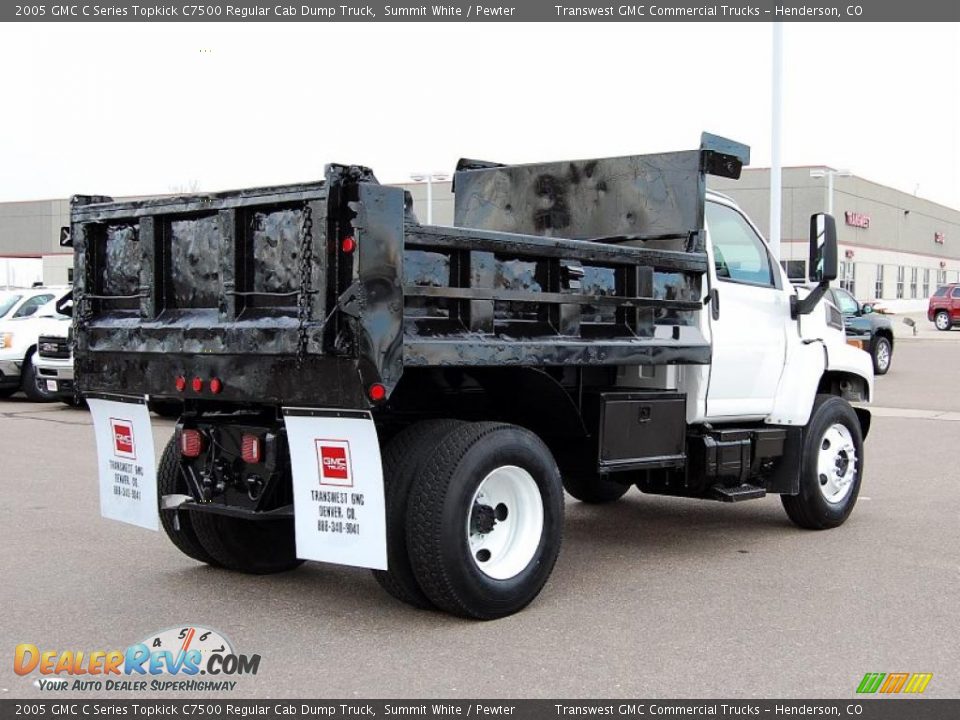 2005 GMC C Series Topkick C7500 Regular Cab Dump Truck Summit White / Pewter Photo #9