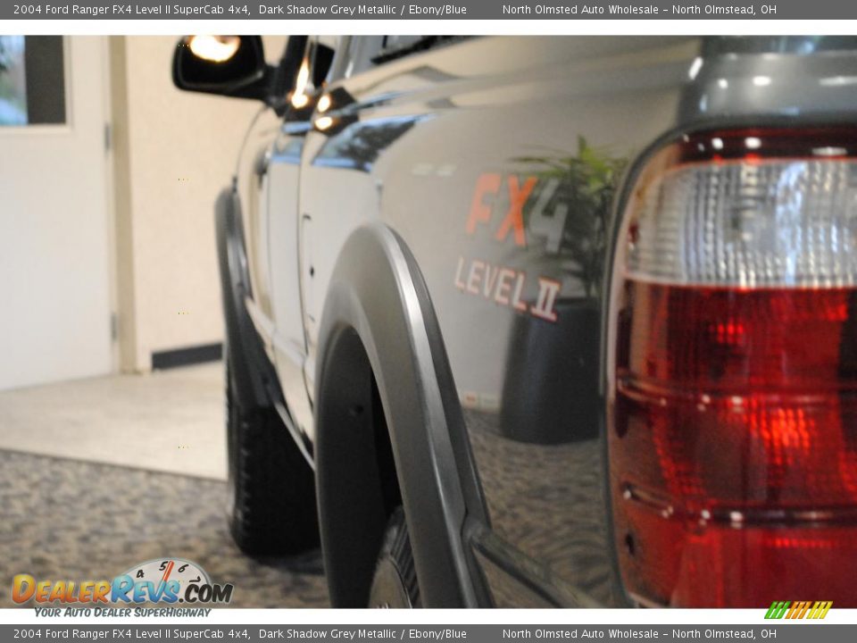 2004 Ford Ranger FX4 Level II SuperCab 4x4 Dark Shadow Grey Metallic / Ebony/Blue Photo #7