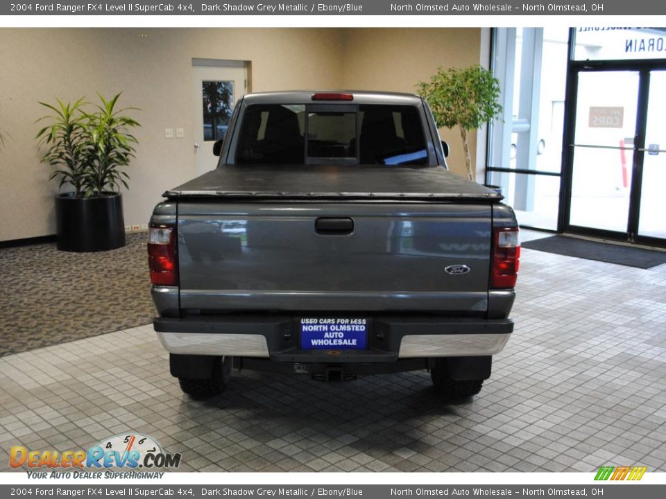 2004 Ford Ranger FX4 Level II SuperCab 4x4 Dark Shadow Grey Metallic / Ebony/Blue Photo #8