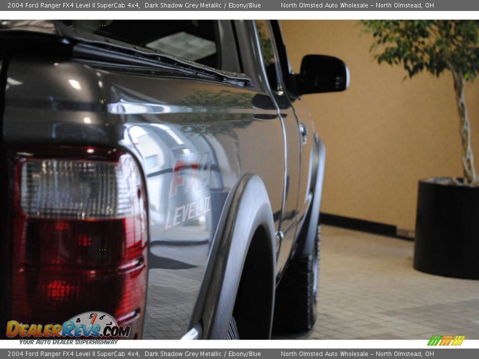 2004 Ford Ranger FX4 Level II SuperCab 4x4 Dark Shadow Grey Metallic / Ebony/Blue Photo #11