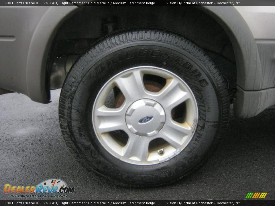 2001 Ford Escape XLT V6 4WD Light Parchment Gold Metallic / Medium Parchment Beige Photo #19