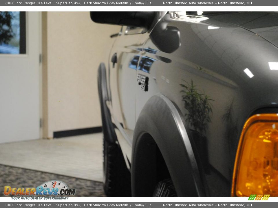 2004 Ford Ranger FX4 Level II SuperCab 4x4 Dark Shadow Grey Metallic / Ebony/Blue Photo #16