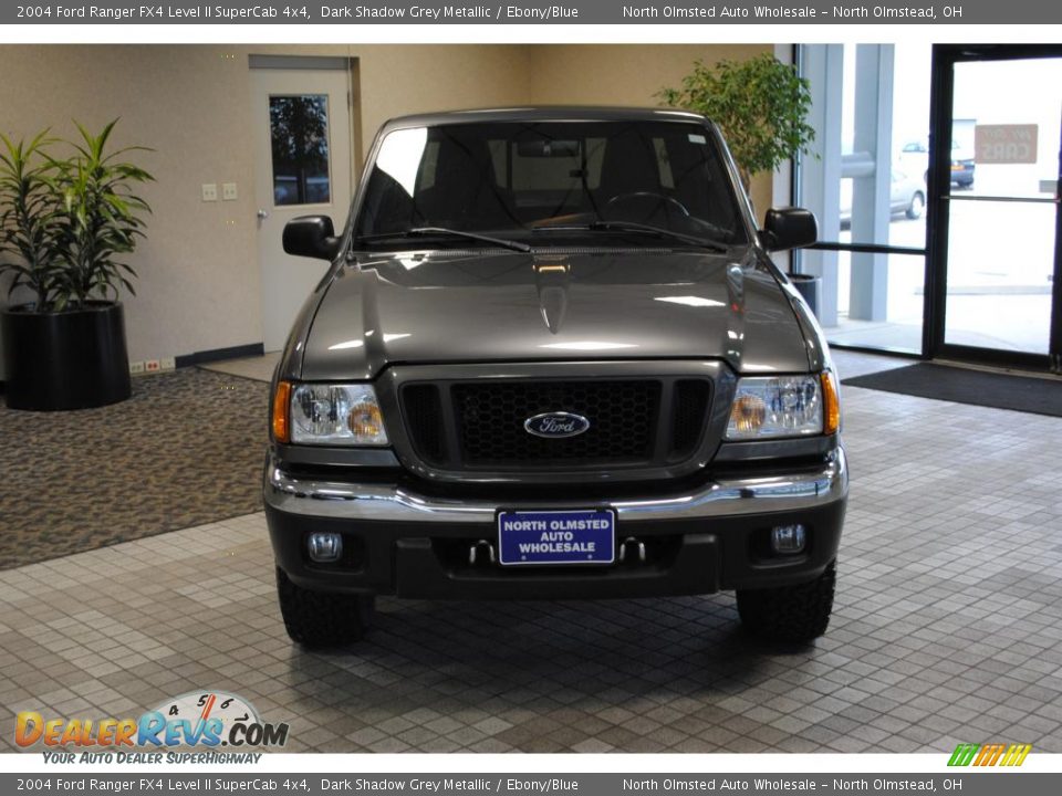 2004 Ford Ranger FX4 Level II SuperCab 4x4 Dark Shadow Grey Metallic / Ebony/Blue Photo #17