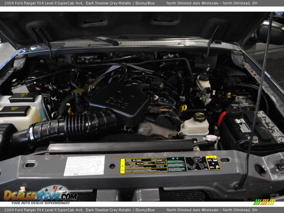 2004 Ford Ranger FX4 Level II SuperCab 4x4 Dark Shadow Grey Metallic / Ebony/Blue Photo #18