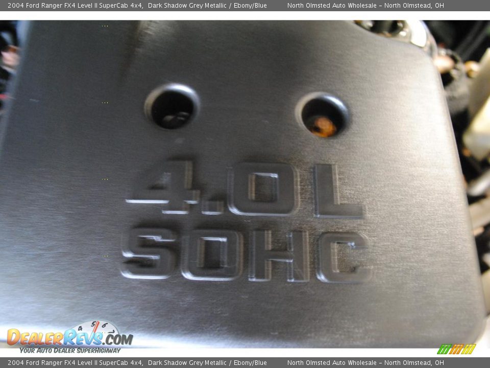 2004 Ford Ranger FX4 Level II SuperCab 4x4 Dark Shadow Grey Metallic / Ebony/Blue Photo #19