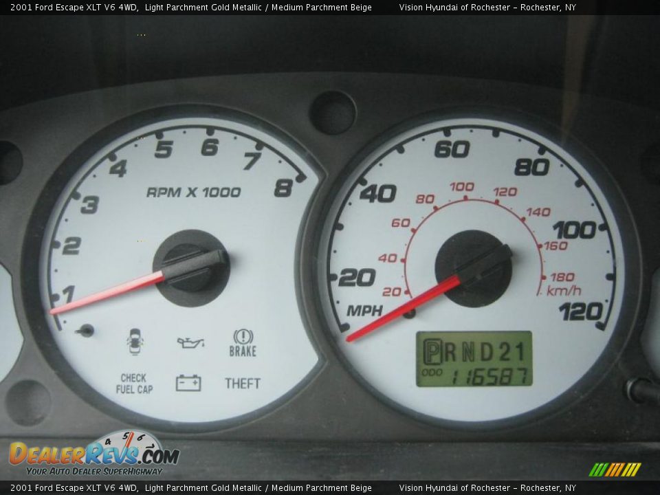 2001 Ford Escape XLT V6 4WD Light Parchment Gold Metallic / Medium Parchment Beige Photo #26