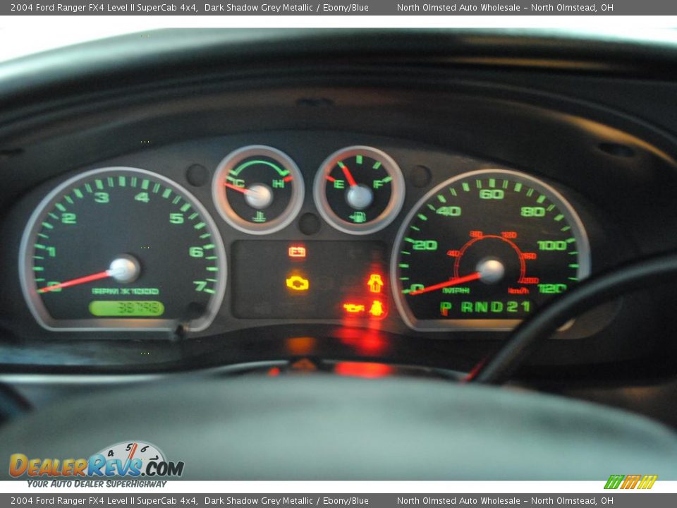 2004 Ford Ranger FX4 Level II SuperCab 4x4 Dark Shadow Grey Metallic / Ebony/Blue Photo #26