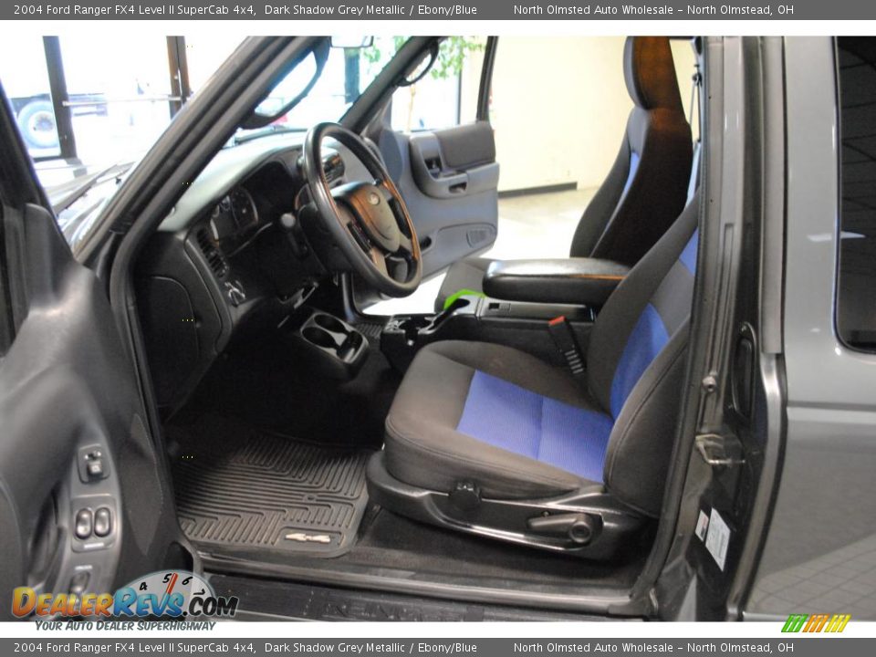 2004 Ford Ranger FX4 Level II SuperCab 4x4 Dark Shadow Grey Metallic / Ebony/Blue Photo #32