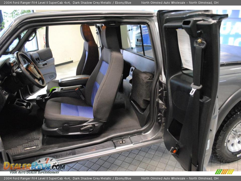 2004 Ford Ranger FX4 Level II SuperCab 4x4 Dark Shadow Grey Metallic / Ebony/Blue Photo #34