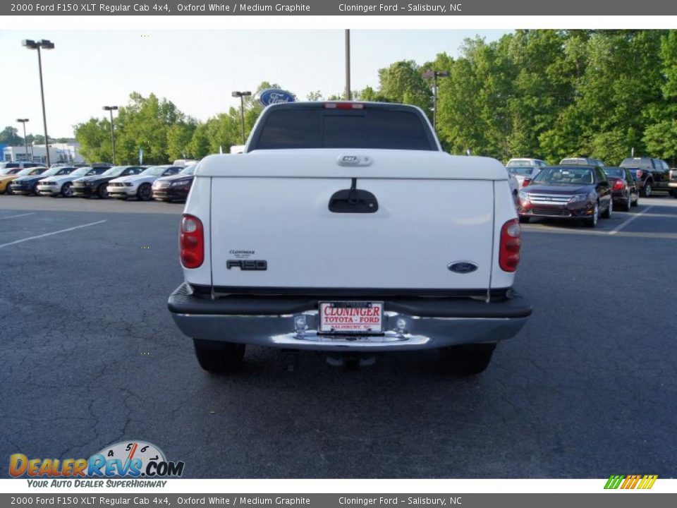 2000 Ford F150 XLT Regular Cab 4x4 Oxford White / Medium Graphite Photo #4