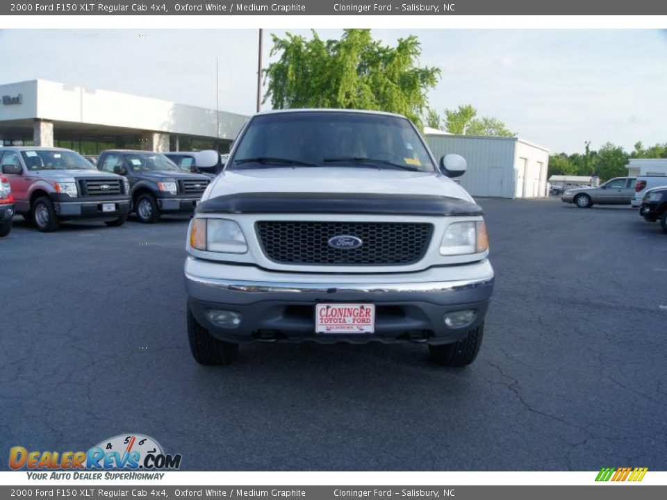 2000 Ford F150 XLT Regular Cab 4x4 Oxford White / Medium Graphite Photo #7