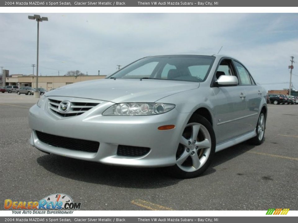 2004 Mazda MAZDA6 s Sport Sedan Glacier Silver Metallic / Black Photo #3