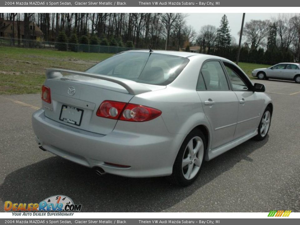 2004 Mazda MAZDA6 s Sport Sedan Glacier Silver Metallic / Black Photo #4