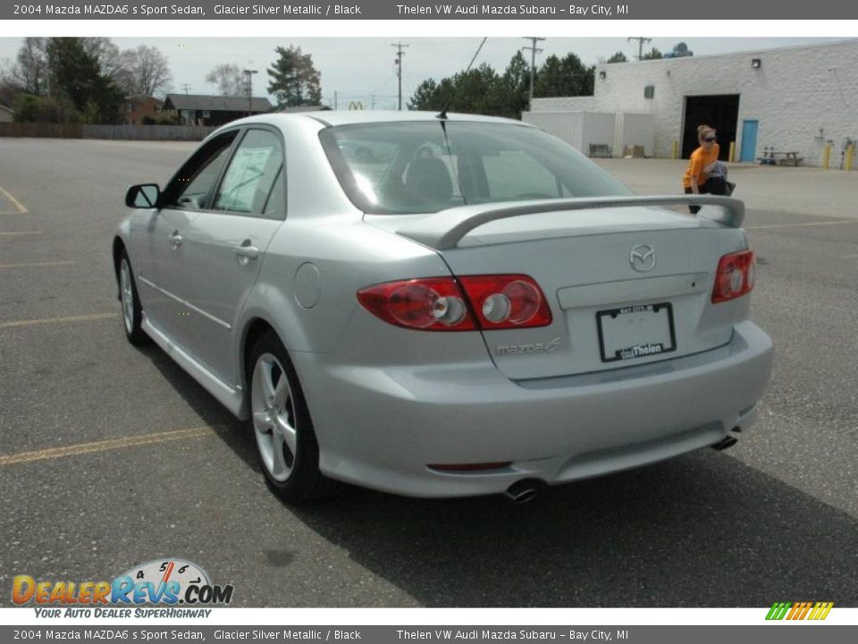 2004 Mazda MAZDA6 s Sport Sedan Glacier Silver Metallic / Black Photo #6