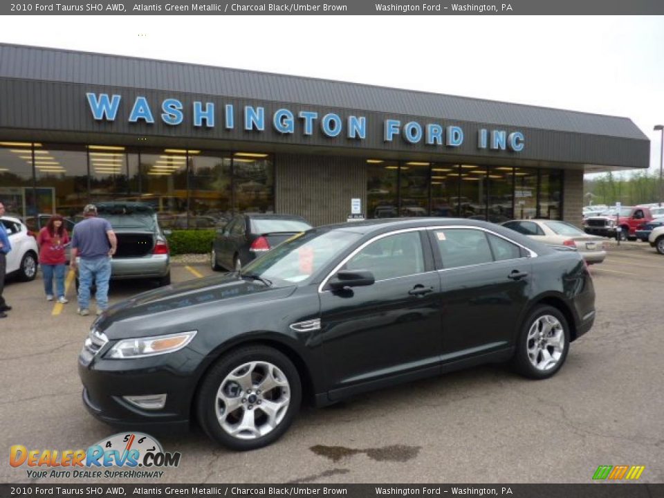 2010 Ford Taurus SHO AWD Atlantis Green Metallic / Charcoal Black/Umber Brown Photo #1