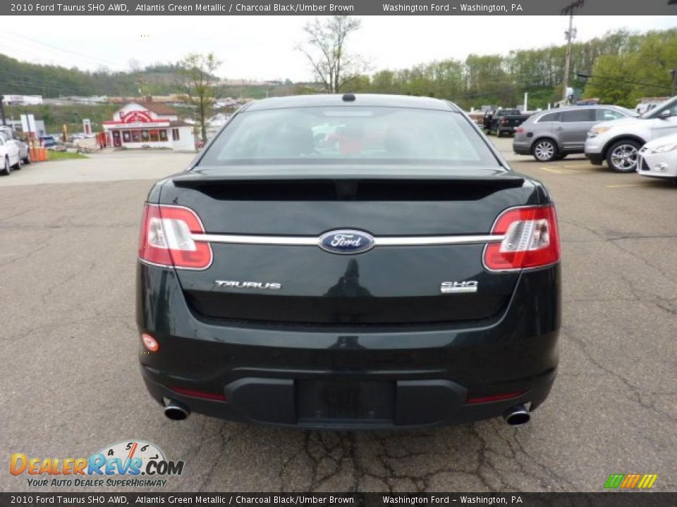 2010 Ford Taurus SHO AWD Atlantis Green Metallic / Charcoal Black/Umber Brown Photo #4