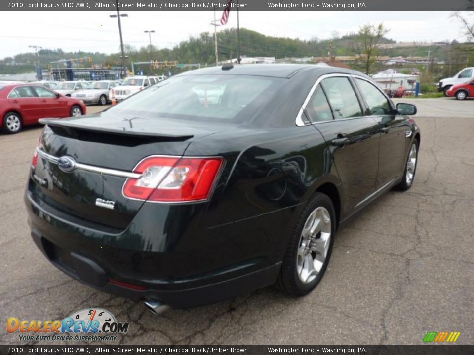 2010 Ford Taurus SHO AWD Atlantis Green Metallic / Charcoal Black/Umber Brown Photo #5