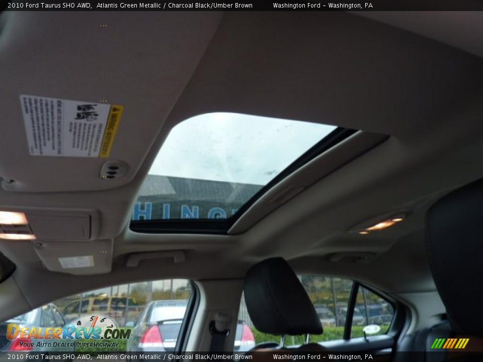 2010 Ford Taurus SHO AWD Atlantis Green Metallic / Charcoal Black/Umber Brown Photo #8