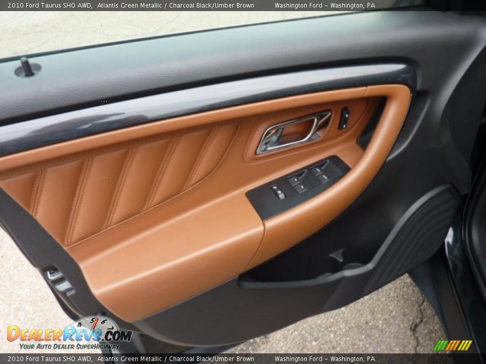 2010 Ford Taurus SHO AWD Atlantis Green Metallic / Charcoal Black/Umber Brown Photo #16
