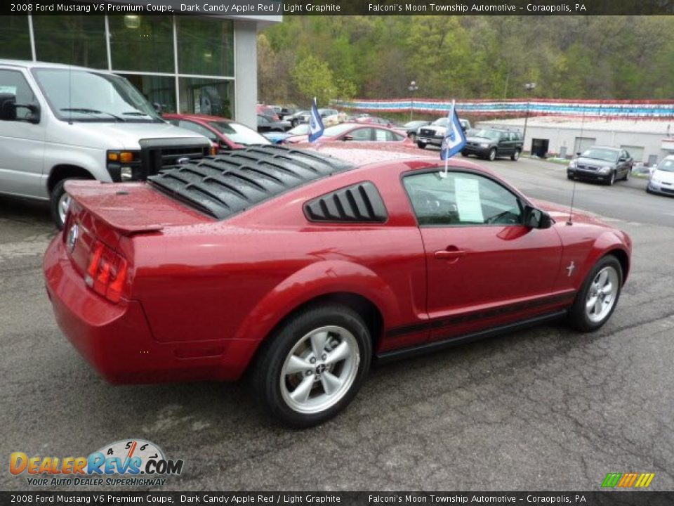 2008 Ford Mustang V6 Premium Coupe Dark Candy Apple Red / Light Graphite Photo #2