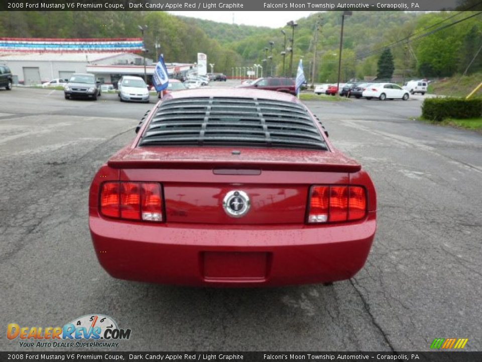 2008 Ford Mustang V6 Premium Coupe Dark Candy Apple Red / Light Graphite Photo #3