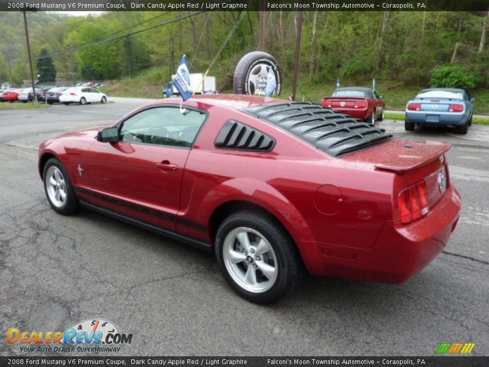 2008 Ford Mustang V6 Premium Coupe Dark Candy Apple Red / Light Graphite Photo #4