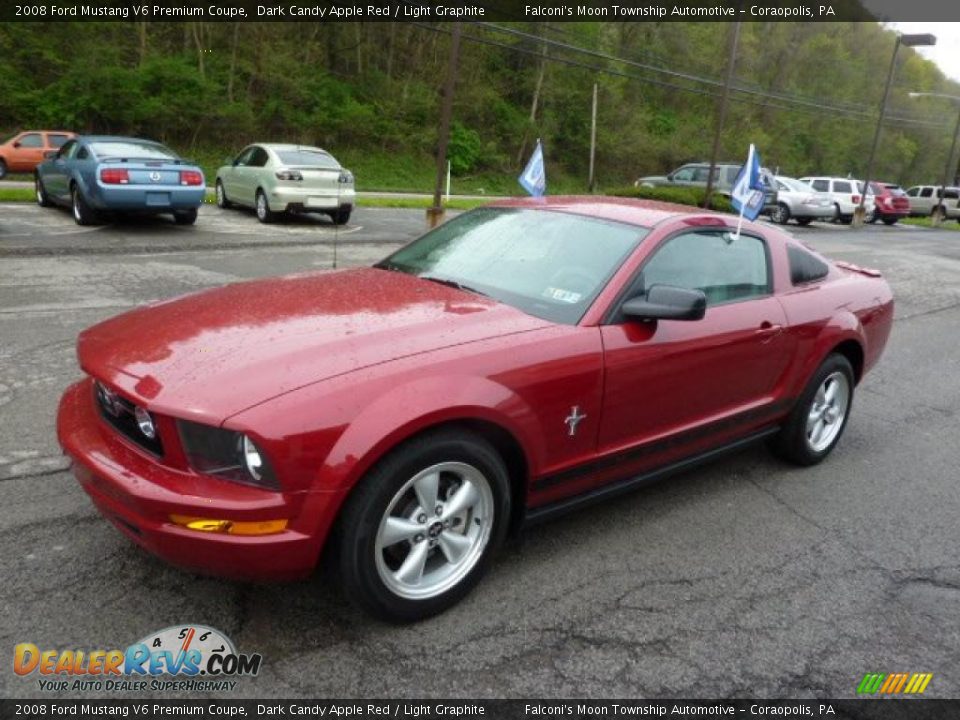 2008 Ford Mustang V6 Premium Coupe Dark Candy Apple Red / Light Graphite Photo #5